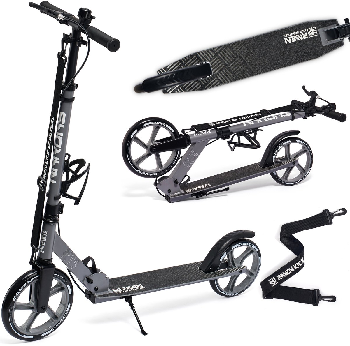 RAVEN Nardas 230/200mm Step met rem, bel en bidonhouder Step kopen online