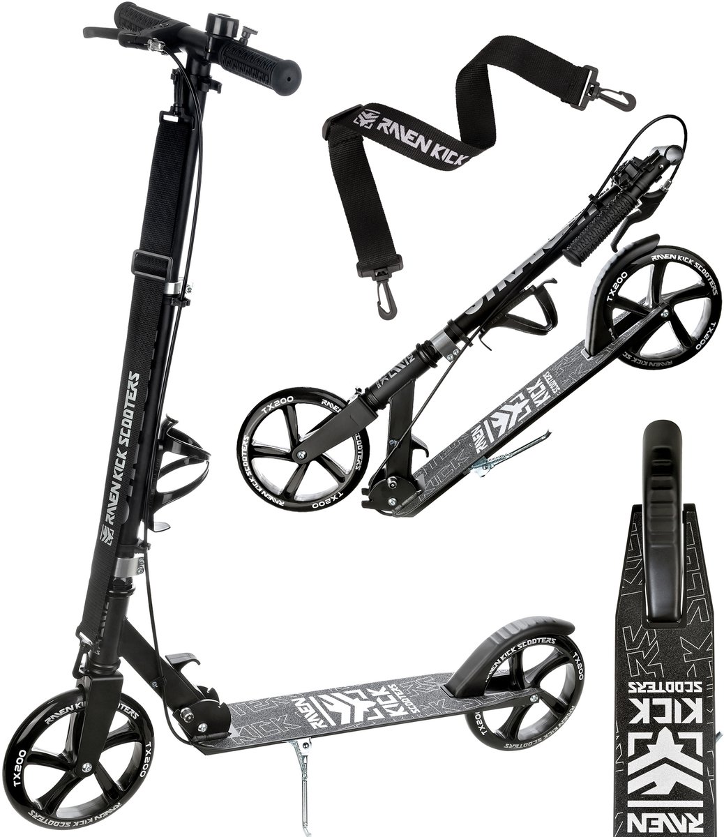 RAVEN Straight Zwart 200mm met rem, bel en bidonhouder Step kopen online