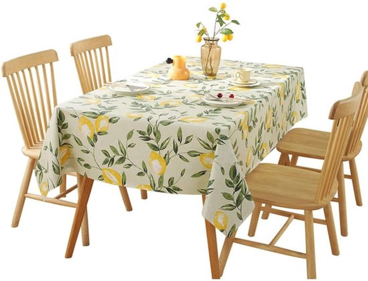 rechthoekig citroen geel rechthoekig citroen citroen waterafstotend afwasbaar voor diner keuken bruiloft binnen 140 x 220 cm