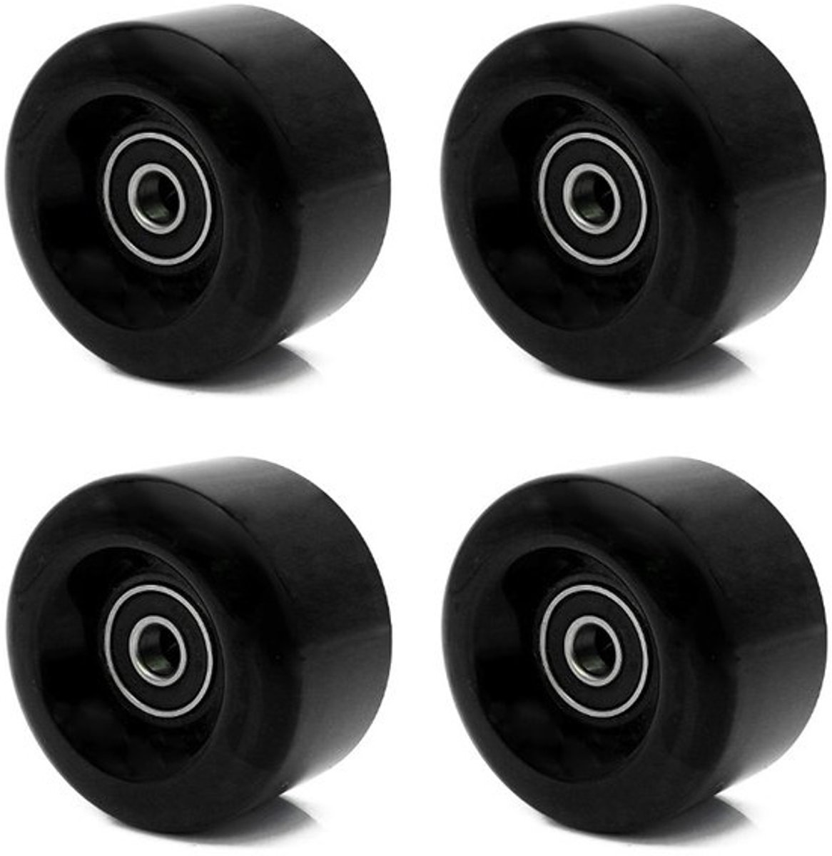 Rolschaats Wielen - Set van 4 - 58x32mm PU Wielen - 82A Soft Skate Wielen voor Buiten & Binnen - Slijtvaste Reservewielen voor Rolschaatsen & Skateboards - Schokabsorberend - Zwart Skateonderdeel kopen online