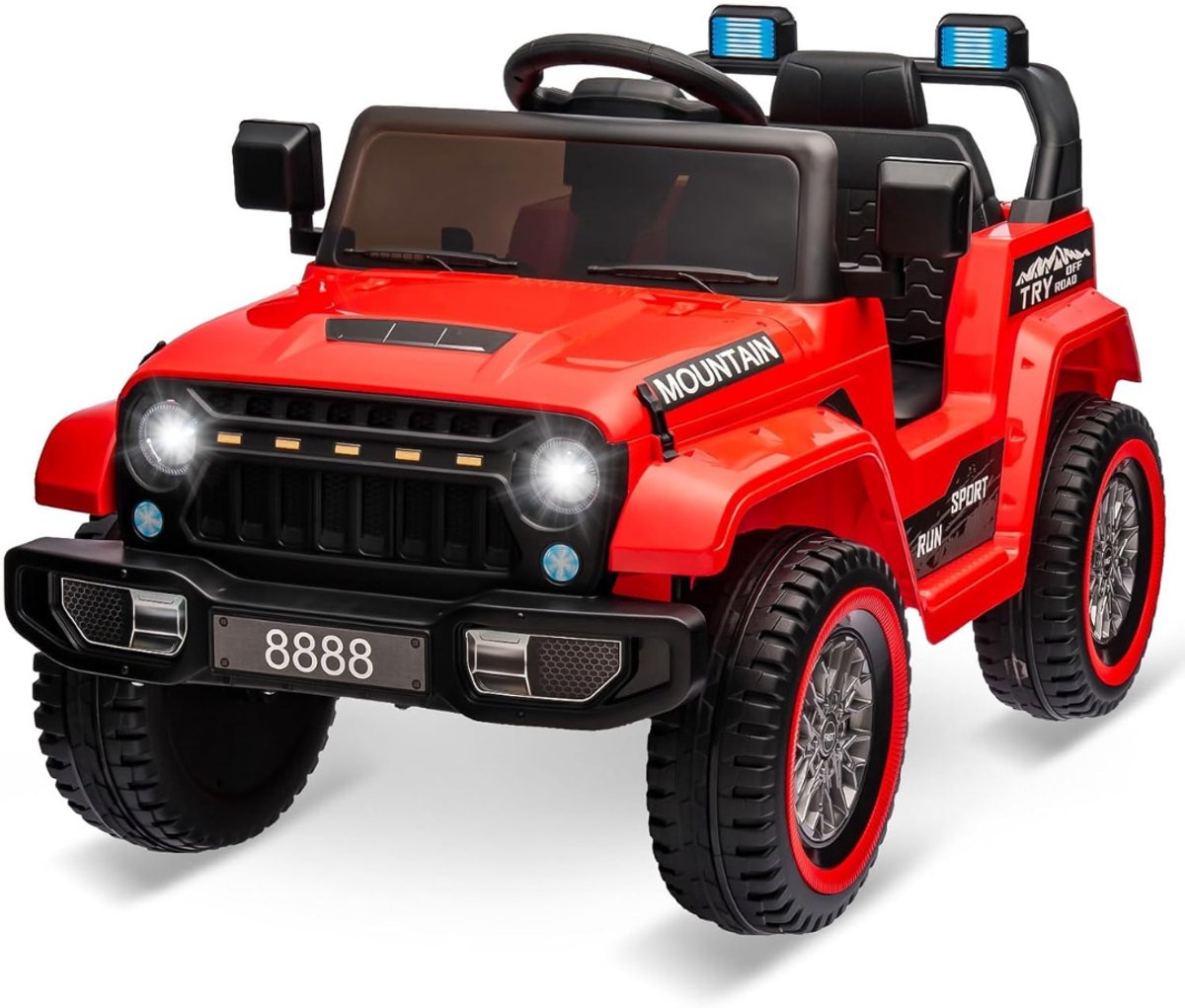 RUX® Elektrische Auto voor Kinderen Accu - Elektrische Auto - Elektrische Kinderauto - Rood- 96cm x 60cm x 61cm Accuvoertuig kopen online