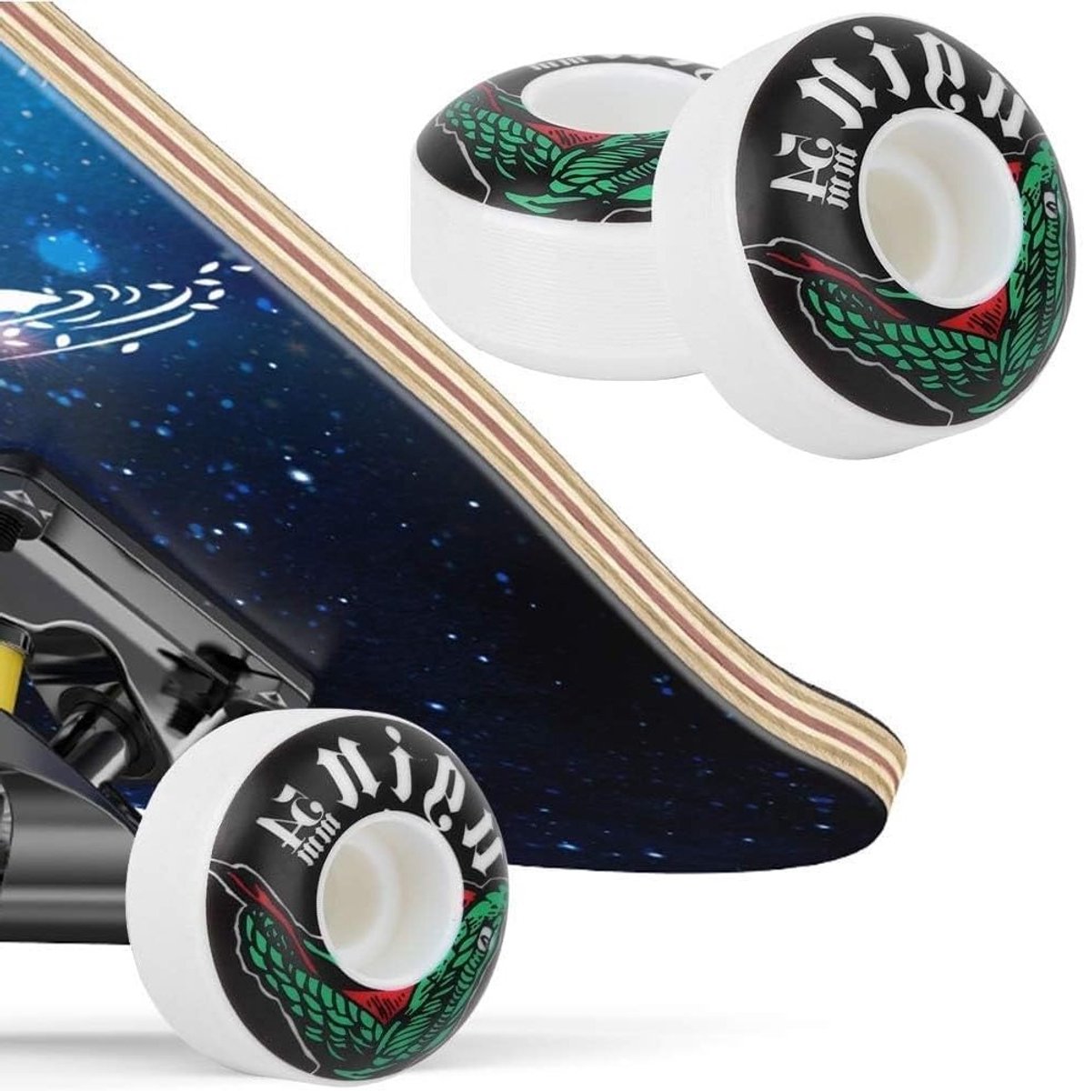 Set van 4 Skateboard Wielen 54mm 100A PU met Hoge Veerkracht voor Longboard en Skateboard Gebruik Skateonderdeel kopen online