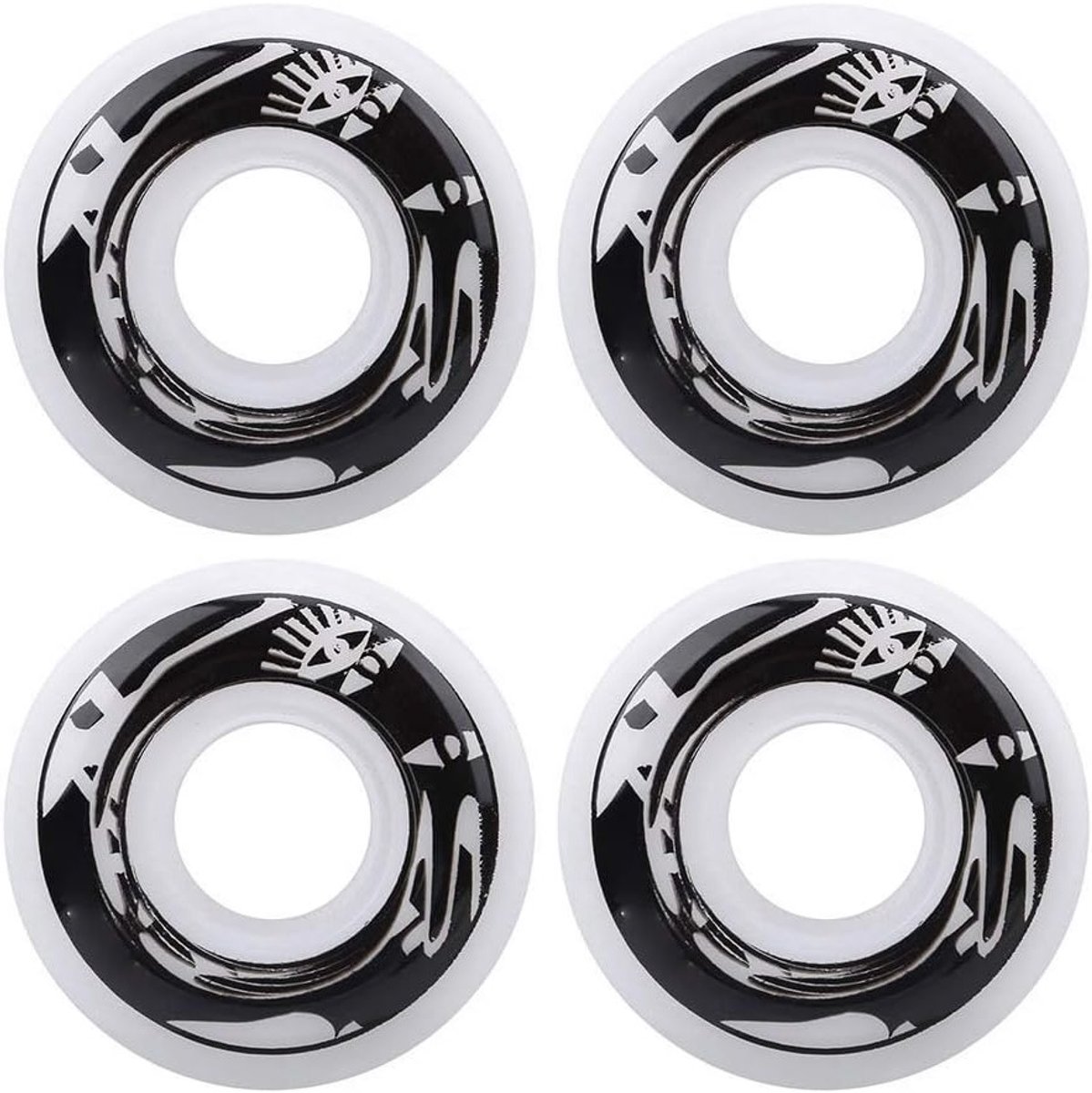 Set van 4 Skateboardwielen van Elastisch PU, Hardheid 75-85A, Duurzaam en Trendy Ontwerp voor E-scooters en Skateboards, Veelzijdig Gebruik Skateonderdeel kopen online