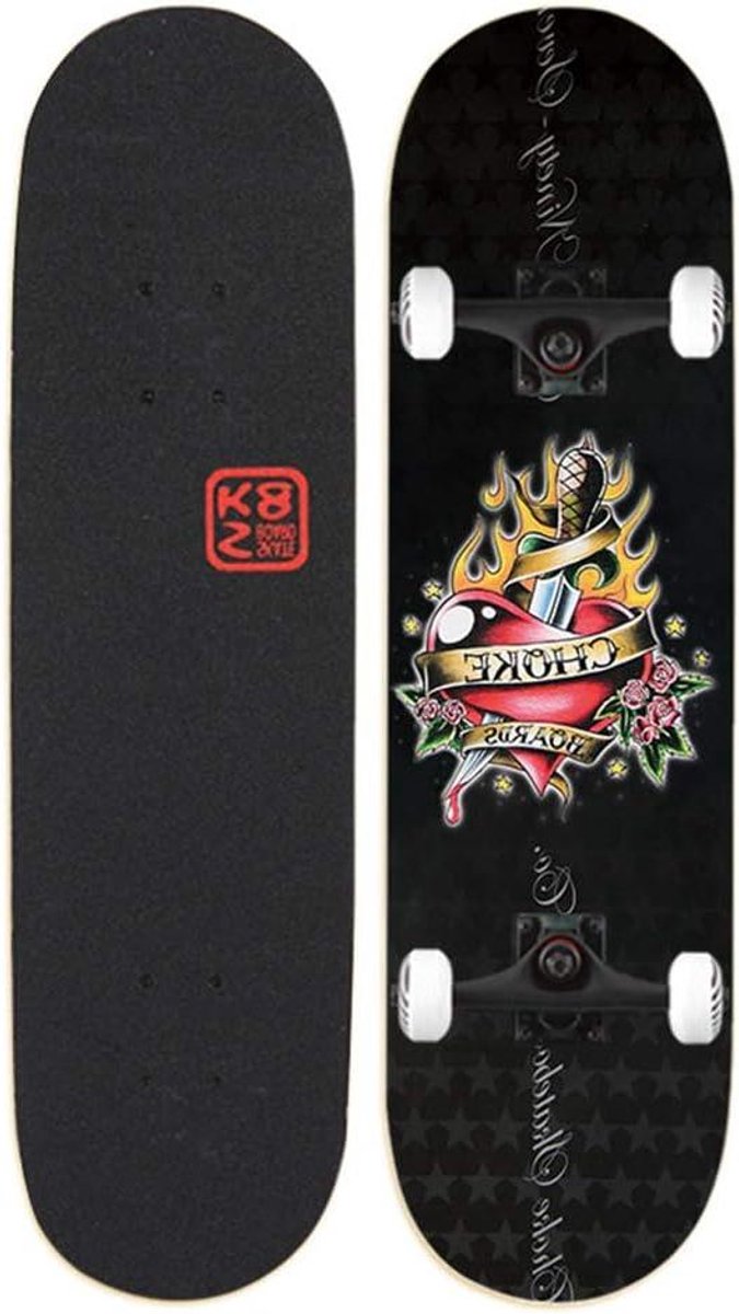 Skateboard - Cruiser Board - Stunts en Tricks - Dubbele Kicktail Ontwerp - 31 x 8 Inch - F Skateonderdeel kopen online