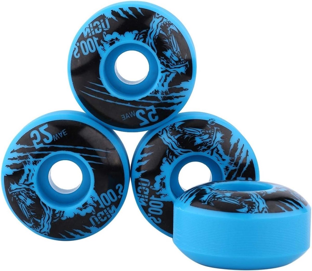 skateboard wielen 52mm x 30mm set van 4 duurzame pu cruiser wielen voor longboard en outdoor gebruik blauw