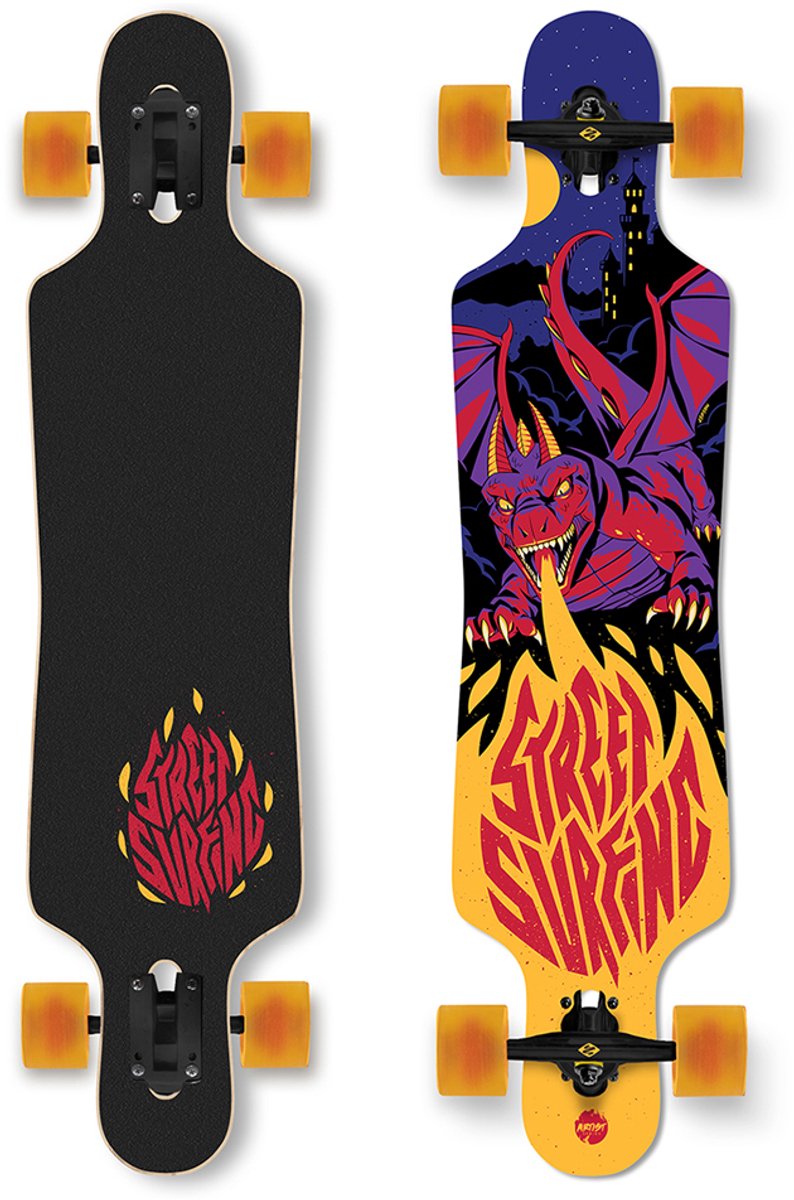 street surfing freeride longboard 39 curve bahamut 99cm