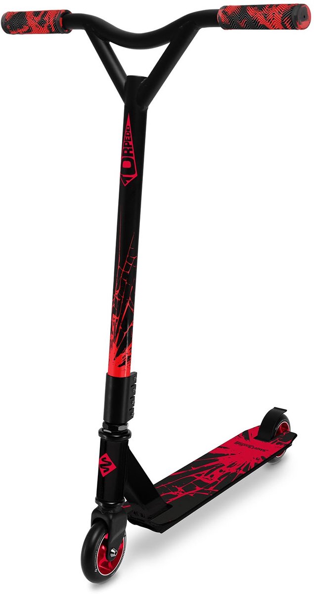 Street Surfing - Torpedo Stuntstep - Cracked Red - 100mm Wielen Step kopen online