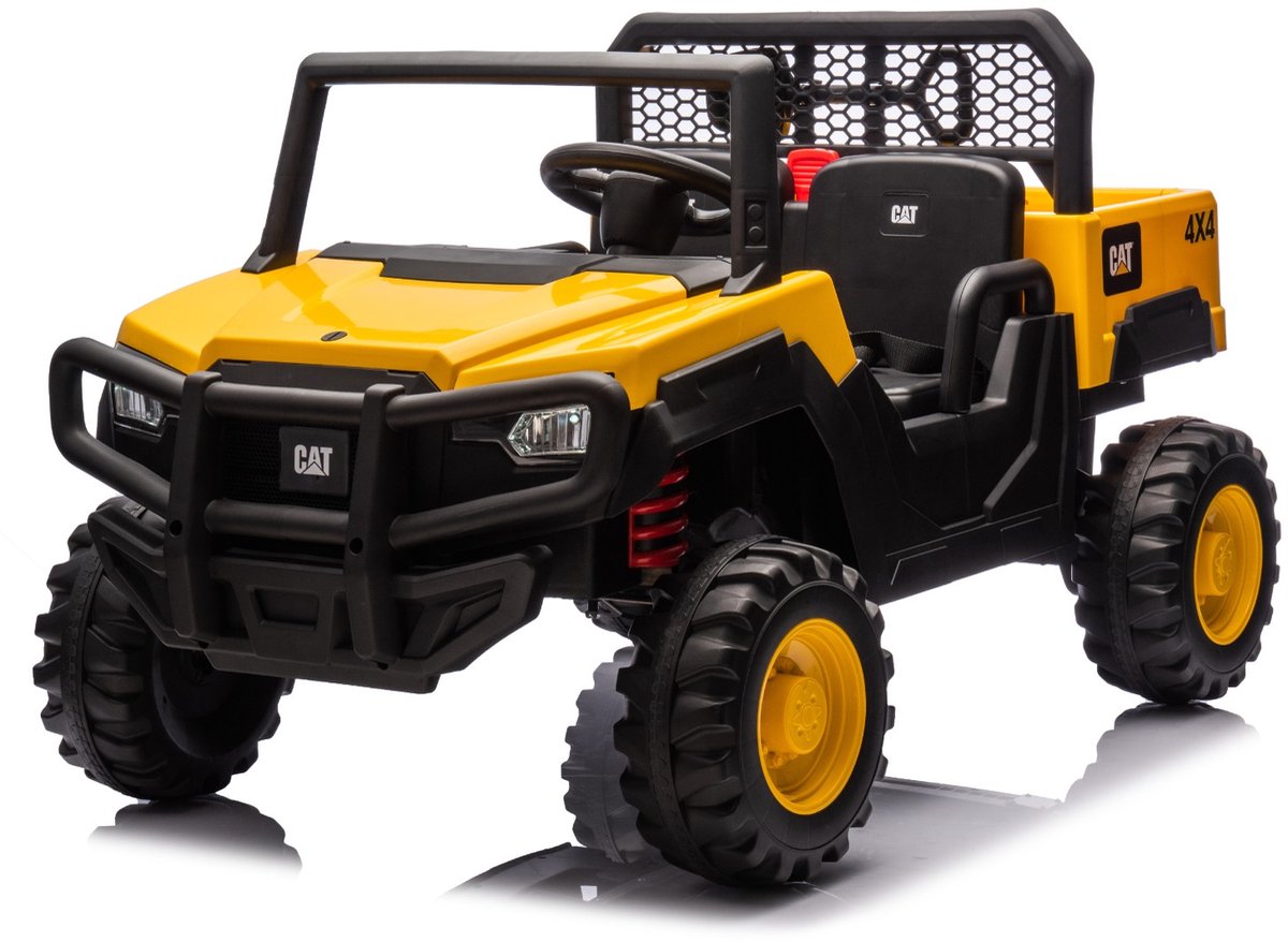sun baby Loopauto Kinderschuifauto New Holland, tractor met aanhanger, kindervoertuig loopauto met claxon, kunststof (Geel-Zwart) Loopauto kopen online