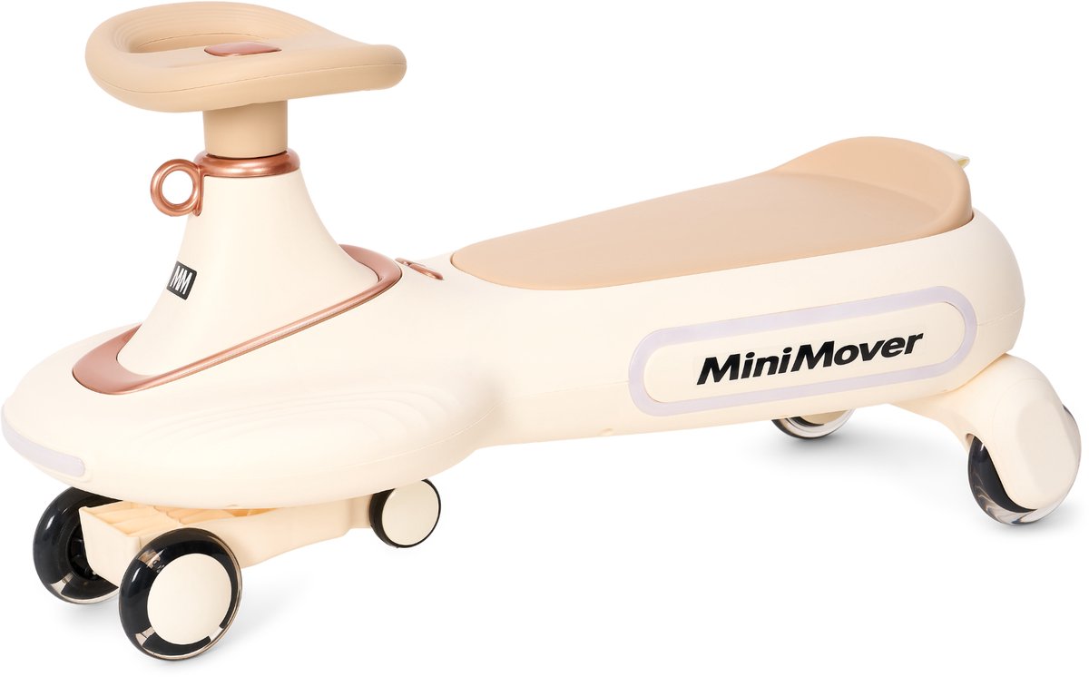 TM MiniMover - Wiggle Car - Loopauto - Zelfstandig rijden - vanaf 2 Jaar - Zonder Pedalen - Beige Loopauto kopen online