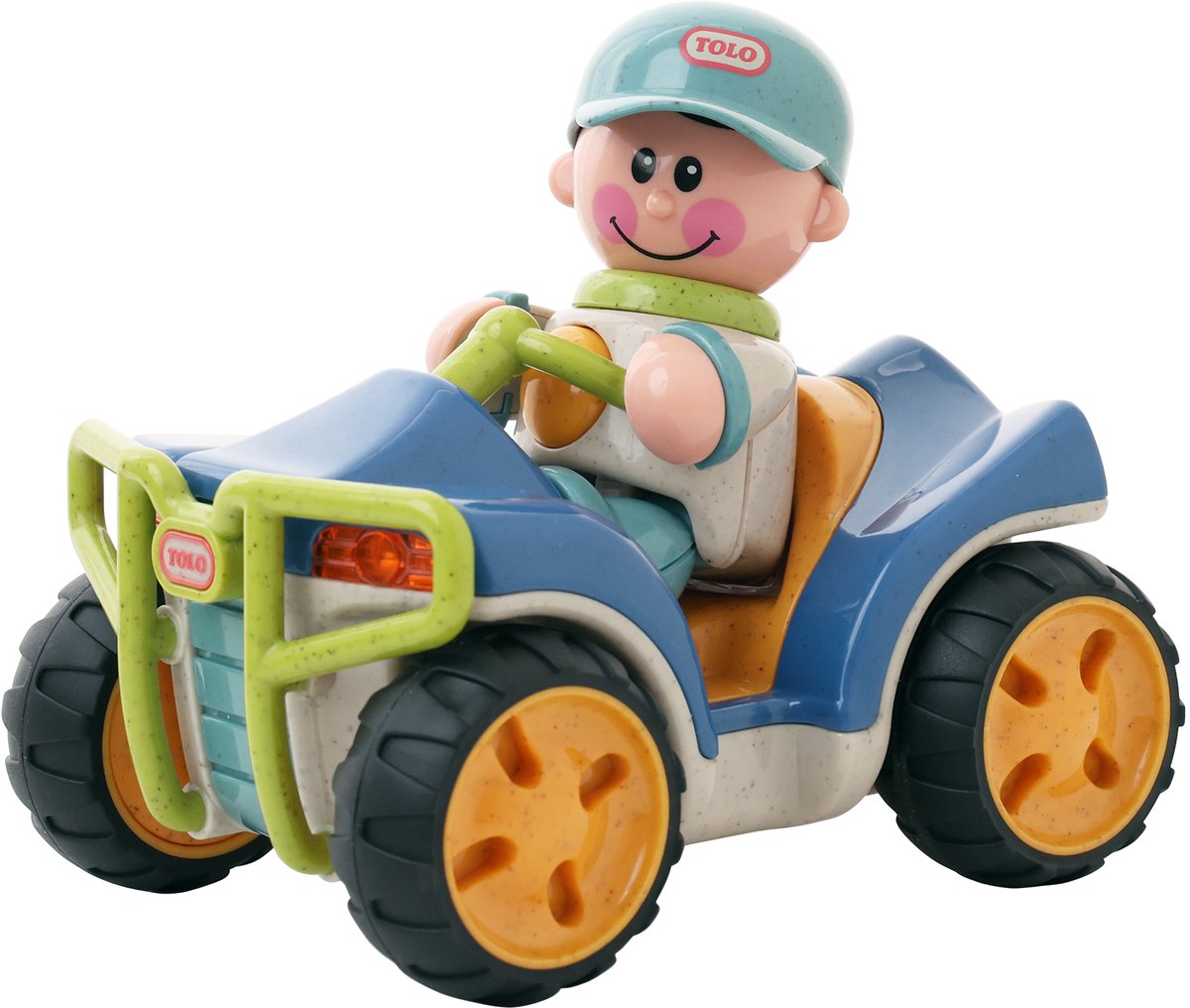 Tolo quad speelgoed First Friends met jongen - duurzaam en educatief. Loopauto kopen online