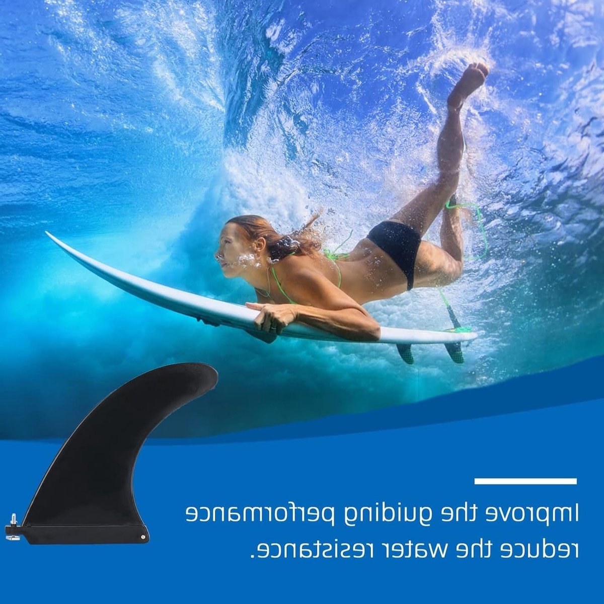 Verwijderbare surfplank vin voor SUP en longboard, inclusief schroeven, waterafscheider voor opblaasbare kajak en surfplank Longboard kopen online