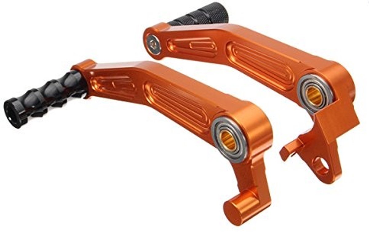 Virtubuy Voetrem Koppeling Versnellingspedaal Set - Lichtgewicht - Aluminium - Modern - Voor 125 200 390 Duke - Oranje Step kopen online