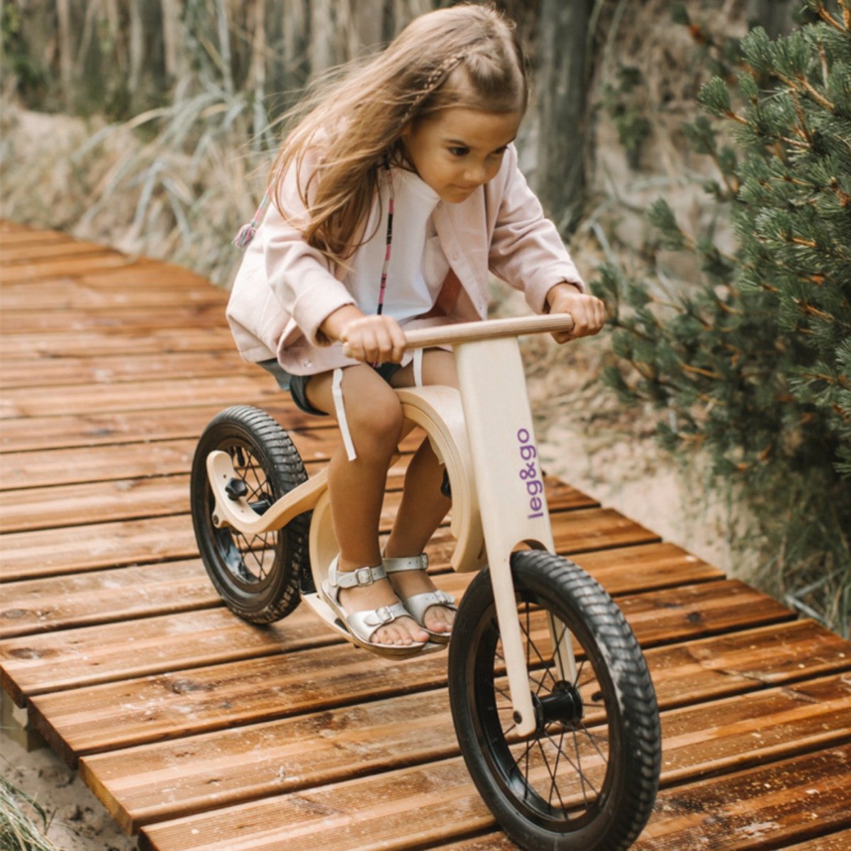voetensteun uitbreiding voor houten kinderfiets 3in1