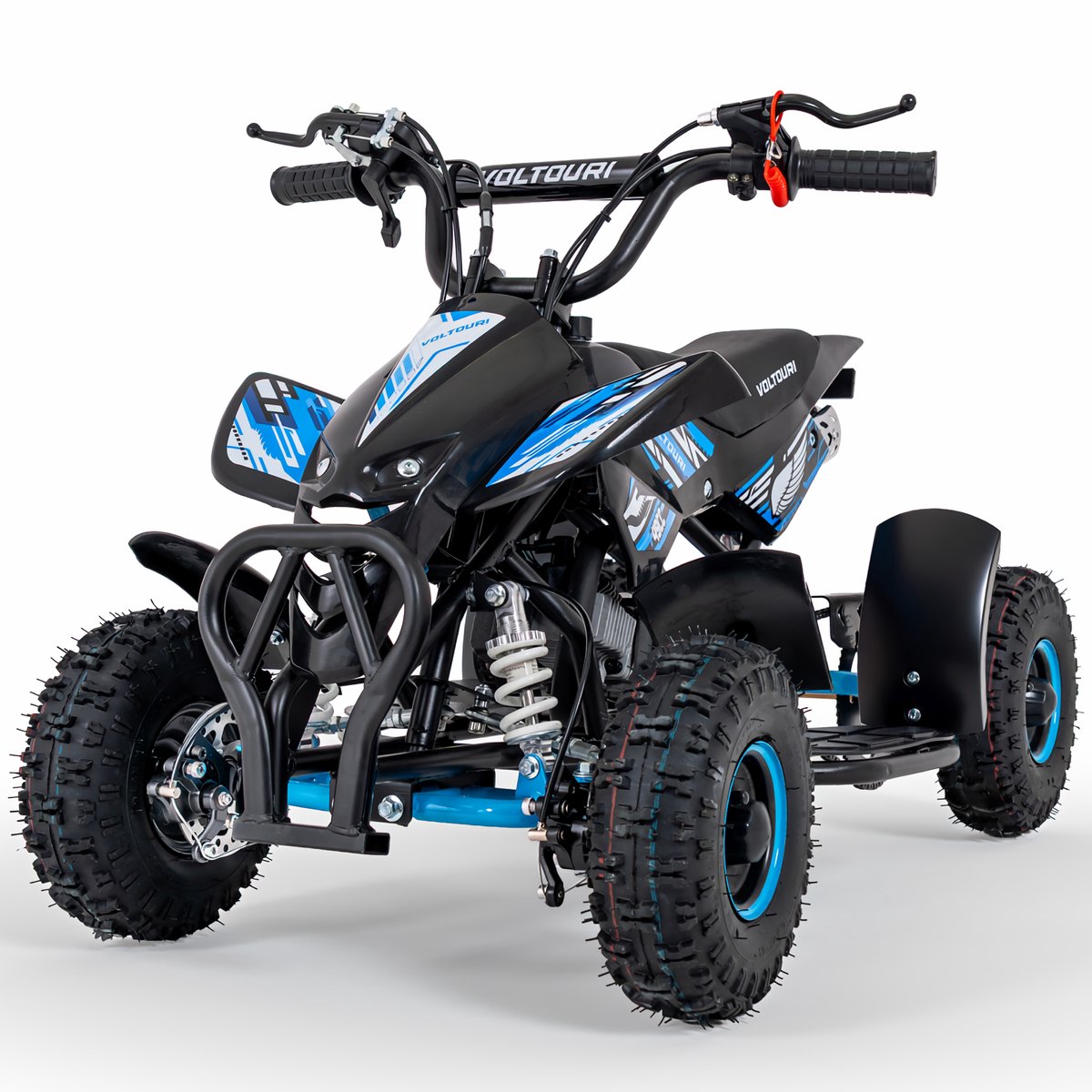 voltouri atv49 blue 4 mini quad 49cc kinder quad blauw