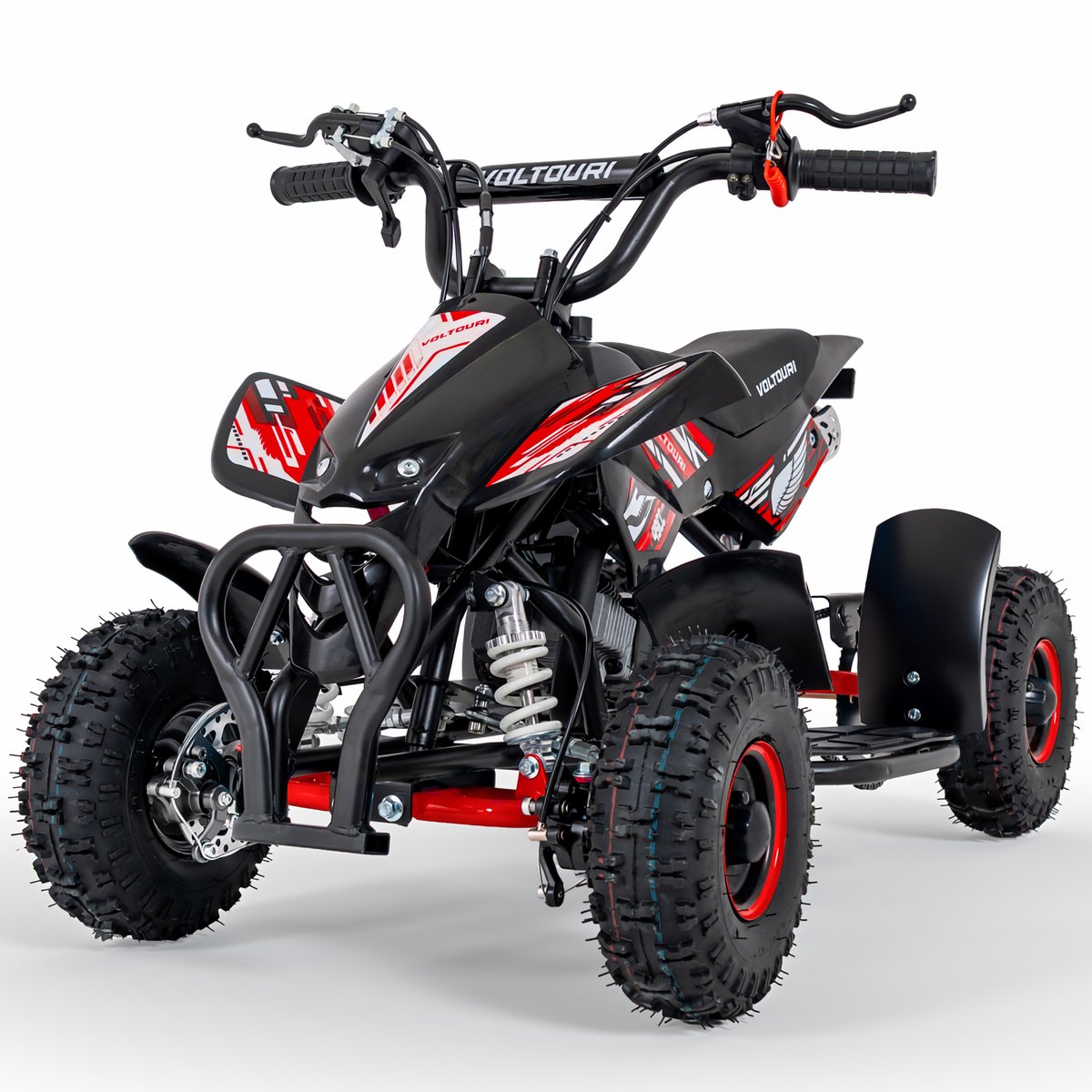 VOLTOURI ATV49-RED-4 Mini Quad 49cc – Kinder Quad Offroad Rood Accuvoertuig kopen online