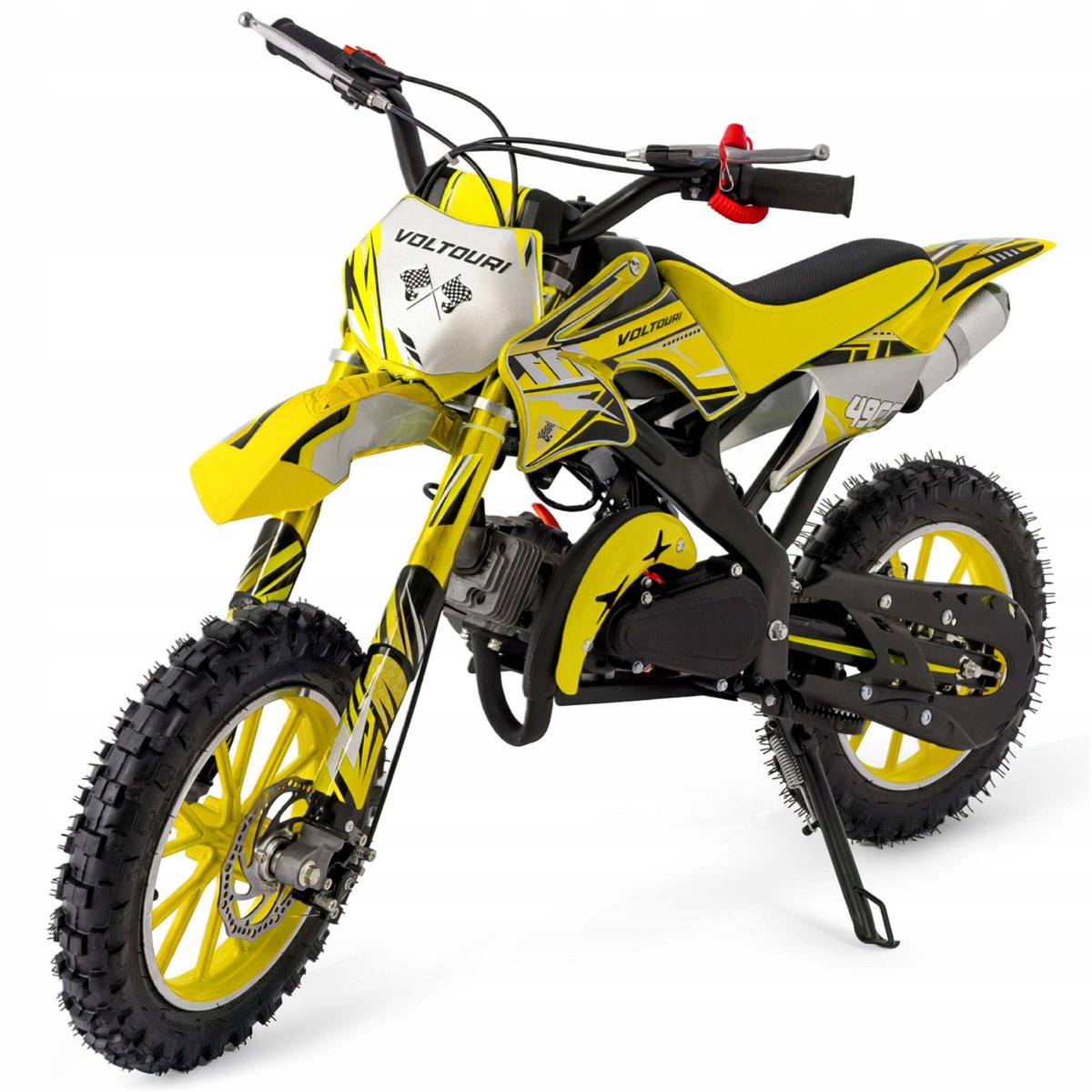 voltouri crossmotor 49cc geel voor kinderen