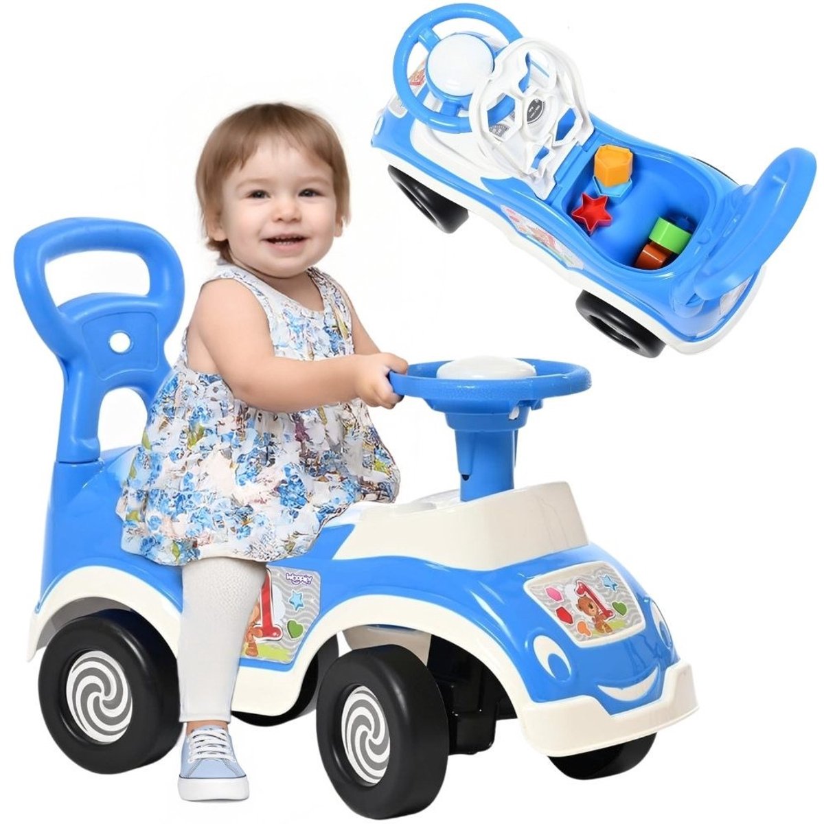 Woopie 4-in-1 Ride-on Sorter Pusher Walker + Horn Storage - UNI Balansspeelgoed kopen online