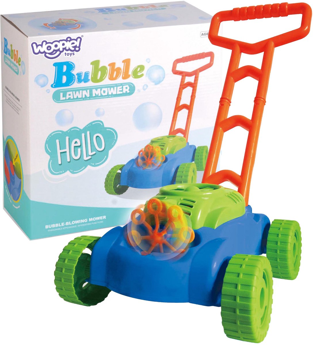 Woopie Kinder grasmaaier met geluid & bubbels - Grasmaaier speelgoed - Grasmaaier kinderen speelgoed Speelgoedgrasmaaier kopen online