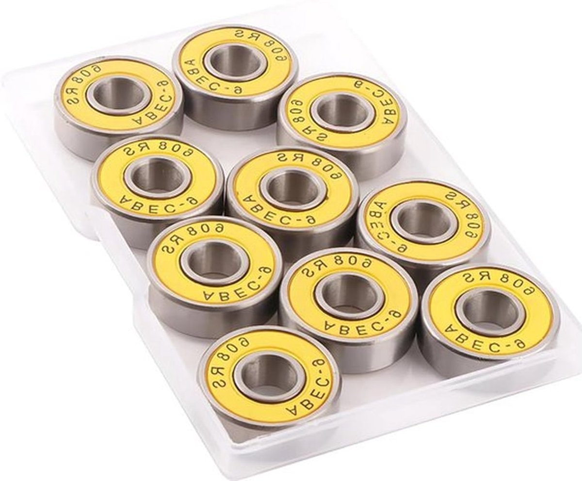 10 stuks kogellagers voor skateboard, ABEC 9, wrijvingsvrije lagers voor longboard, scooter en inline skates Skateonderdeel kopen online