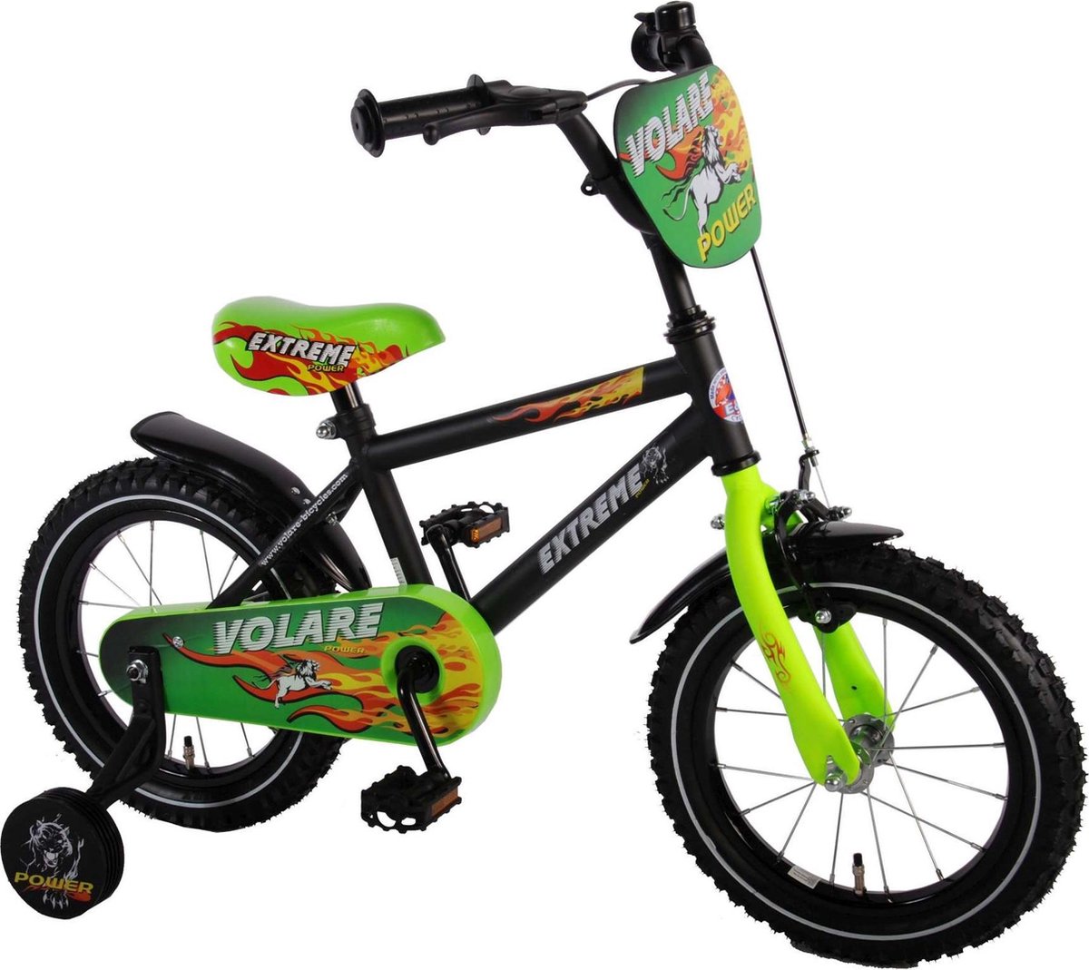 12 Fiets Volare Extreme mat zwart Kinderfiets kopen online
