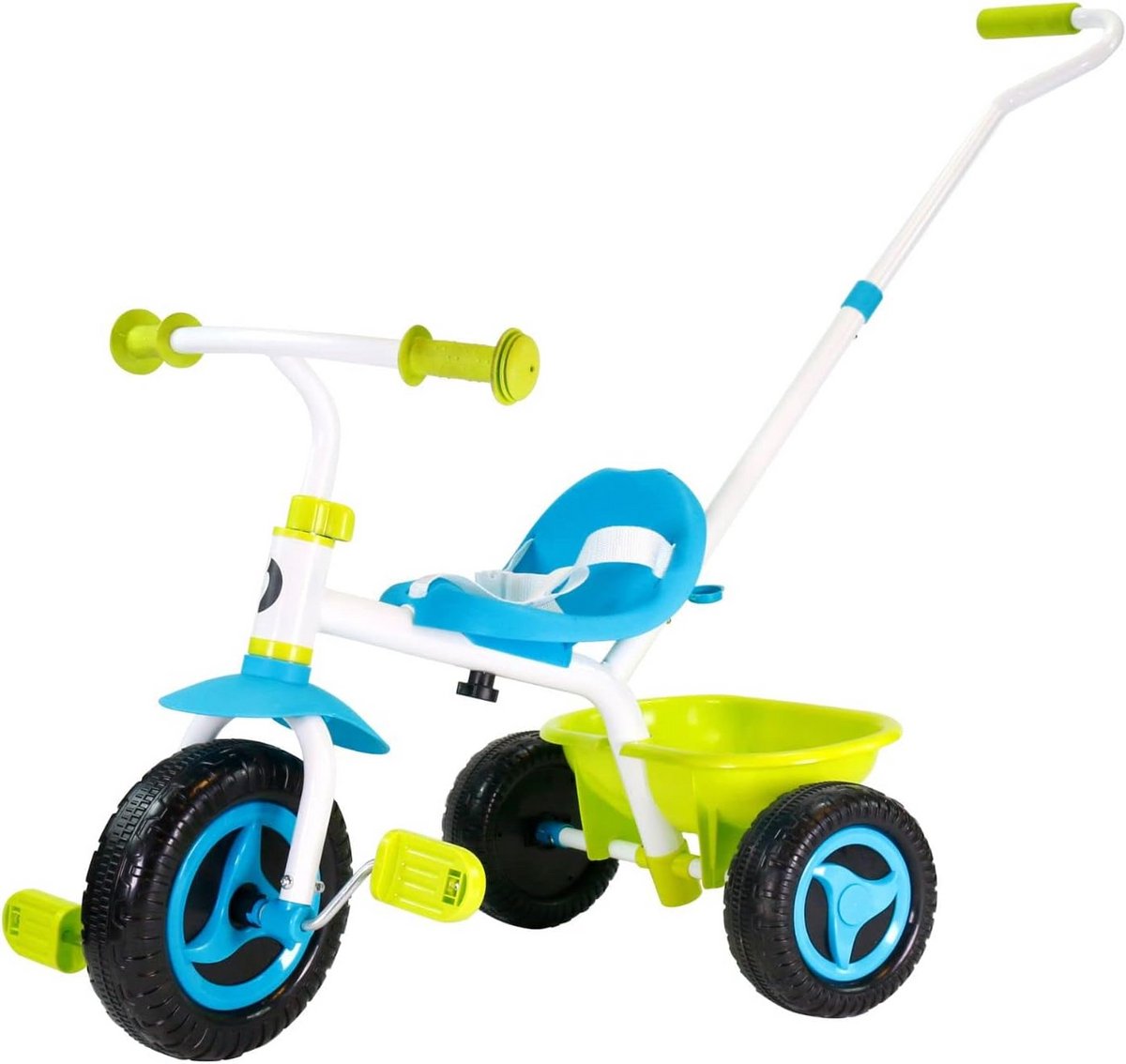 2-in-1 Loopfiets en Driewieler met Duwstang voor Kinderen Vanaf 1 Jaar Driewieler kopen online