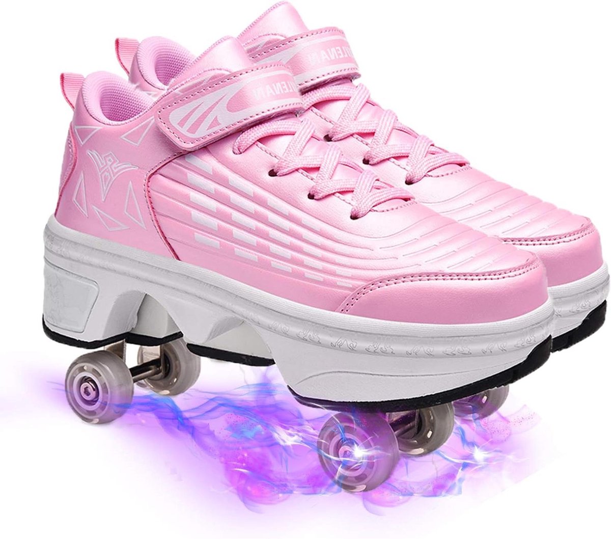 2-In-1 Schoen - Schoenen met wielen - Buiten spelen - Verborgen wiel - Maat 41 - Roze Rolschaatsen kopen online