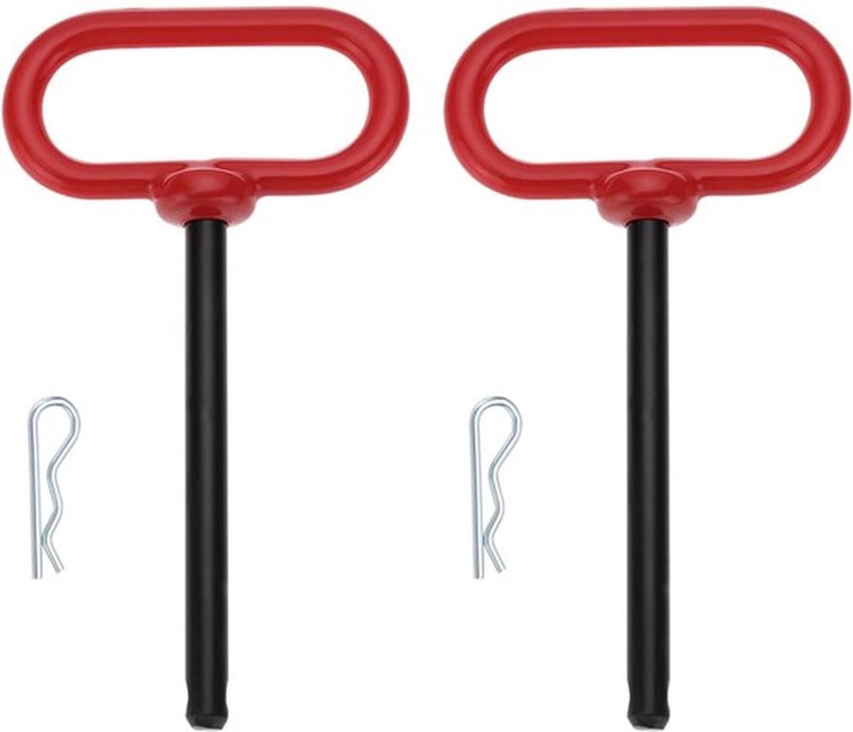 2 sets trekhaak trekstang pen en clip 3 8 x 4 inch trekstangpennen voor grasmaaier aanhanger trekker 16 8 x 9 5 cm