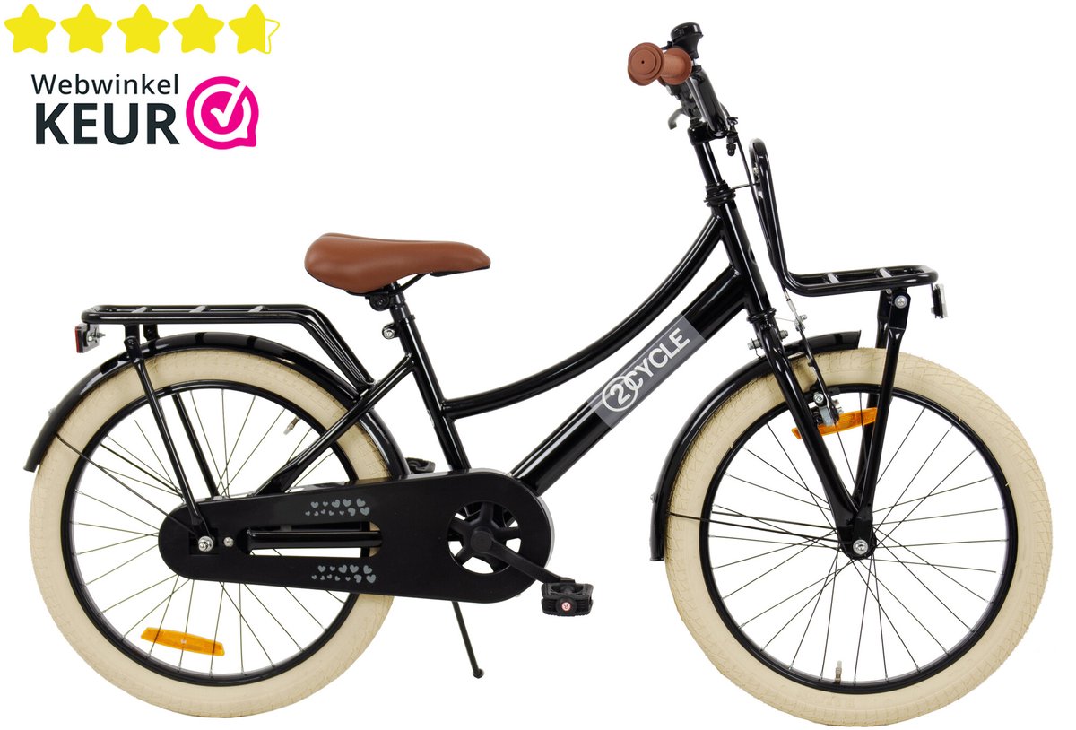 2Cycle Transportfiets 20 inch (6 tot 8 jaar) voor meisjes zwart Kinderfiets kopen online