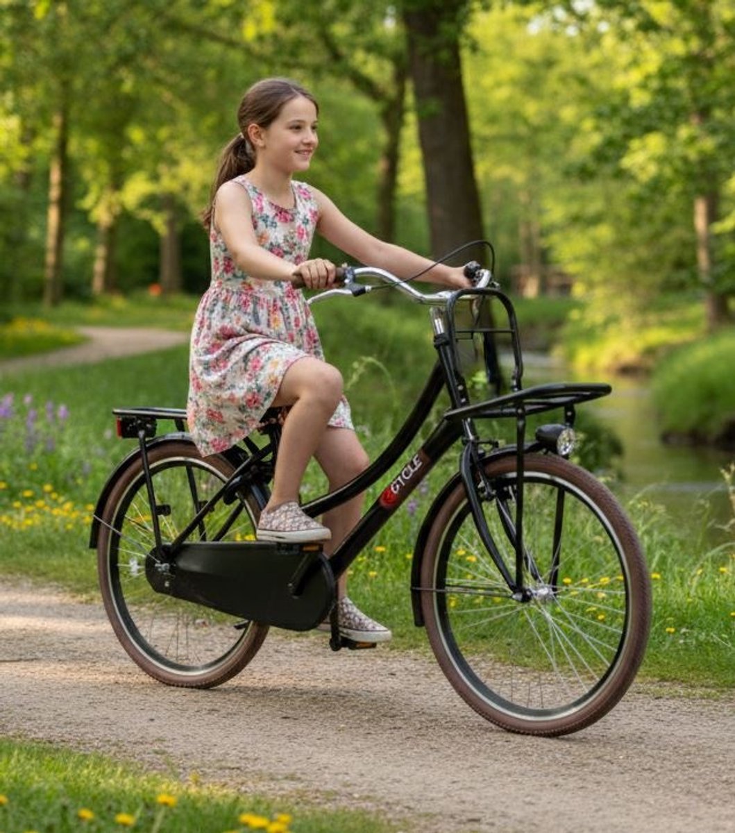 2Cycle Transportfiets kinderfiets 26 inch (10 tot 12 jaar) voor Meisjes Zwart Kinderfiets kopen online