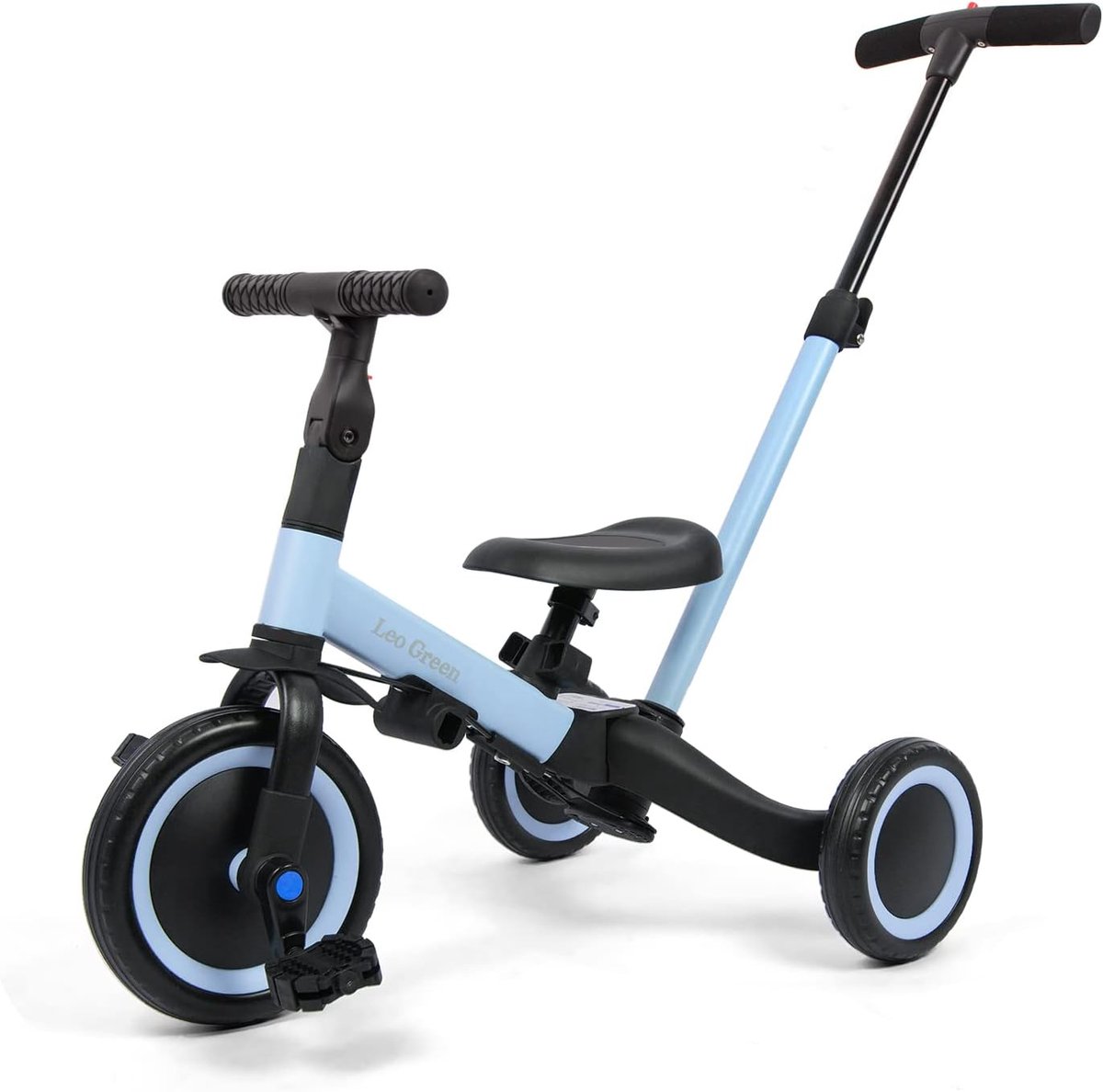 4 in 1 loopfiets en driewieler kinderfiets met duwstang voor jongens en meisjes 1 3 jaar