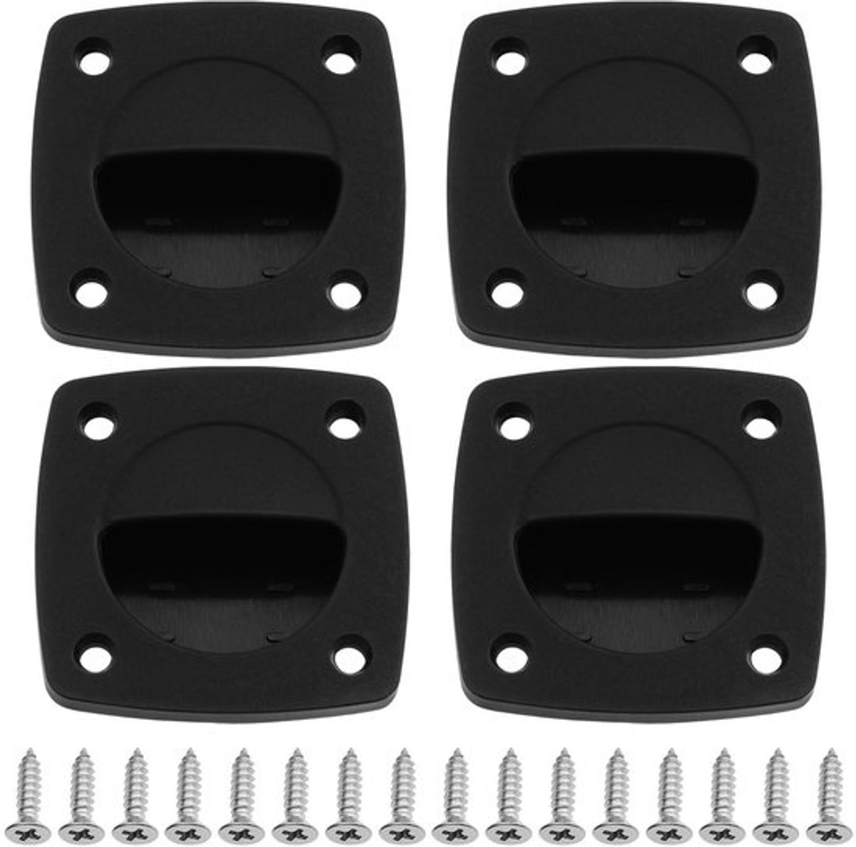 4 stuks Marine Flush Pull Handgreep 58,5 x 58,5 x 20 mm Zwarte Nylon Flush Pull Vierkante Handgreep met 16 Schroeven voor Meubels Jacht Motorboot Bootaccessoires Skateonderdeel kopen online