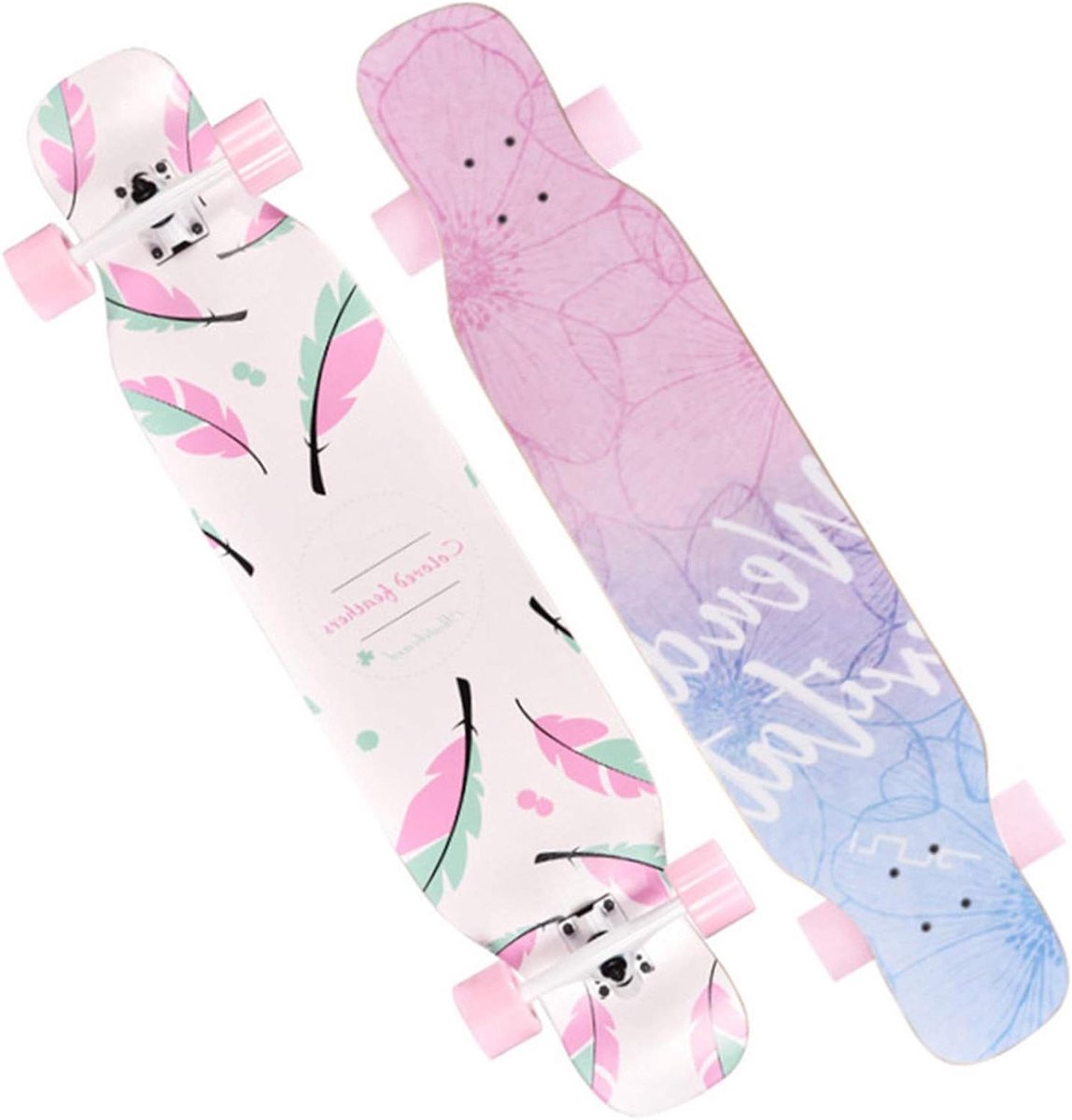 42"Longboard Dancing Board Pro Skateboard, Longboard Skateboard Drop Through Cruiser Complete Board Met High-Speed ​​ABEC-Lagers Voor Jongeren Volwassenen Kinderbeginners (Toolkit) Skateonderdeel kopen online