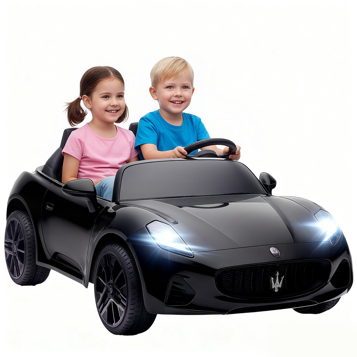 AIYAPLAY Elektrische kinderauto Kunststof, Metaal 120L x 72B x 50H cm Zwart Speelgoedaccuvoertuig kopen online