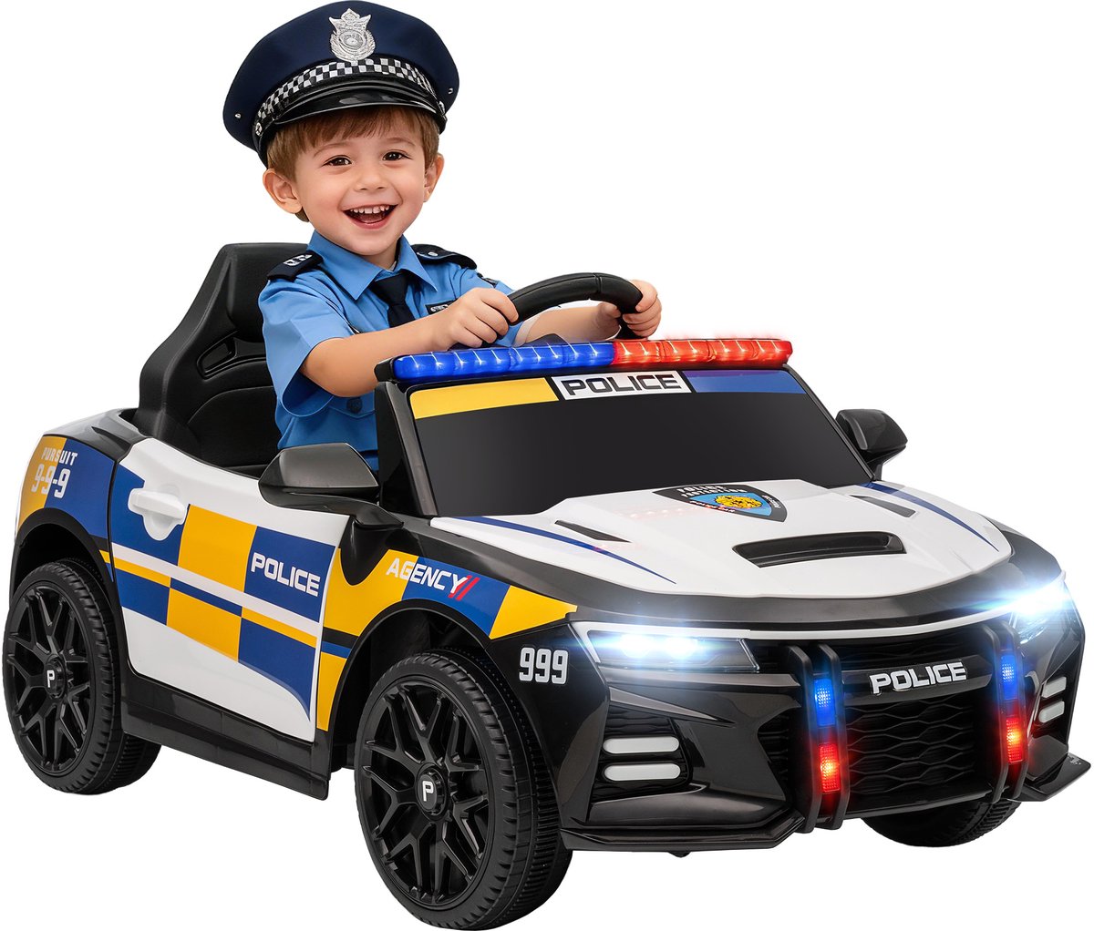 AIYAPLAY elektrische kinderauto - Kunststof, metaal - 96 x 60 x 45 cm - Meerkleurig Speelgoedaccuvoertuig kopen online