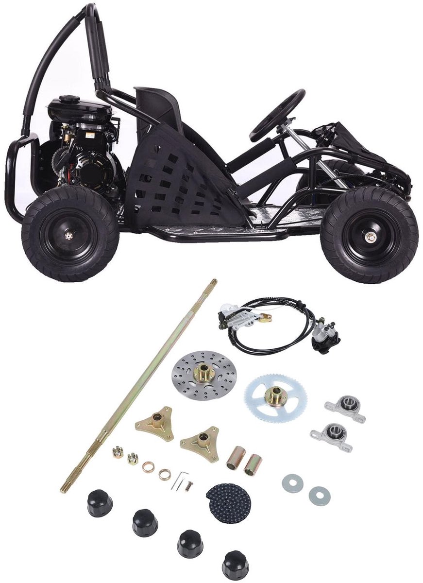 aladdien 29 inch go kart achteras montageset vervanging voor quads stevig metaalmateriaal inclusief remcomponenten ideaal voor go kart