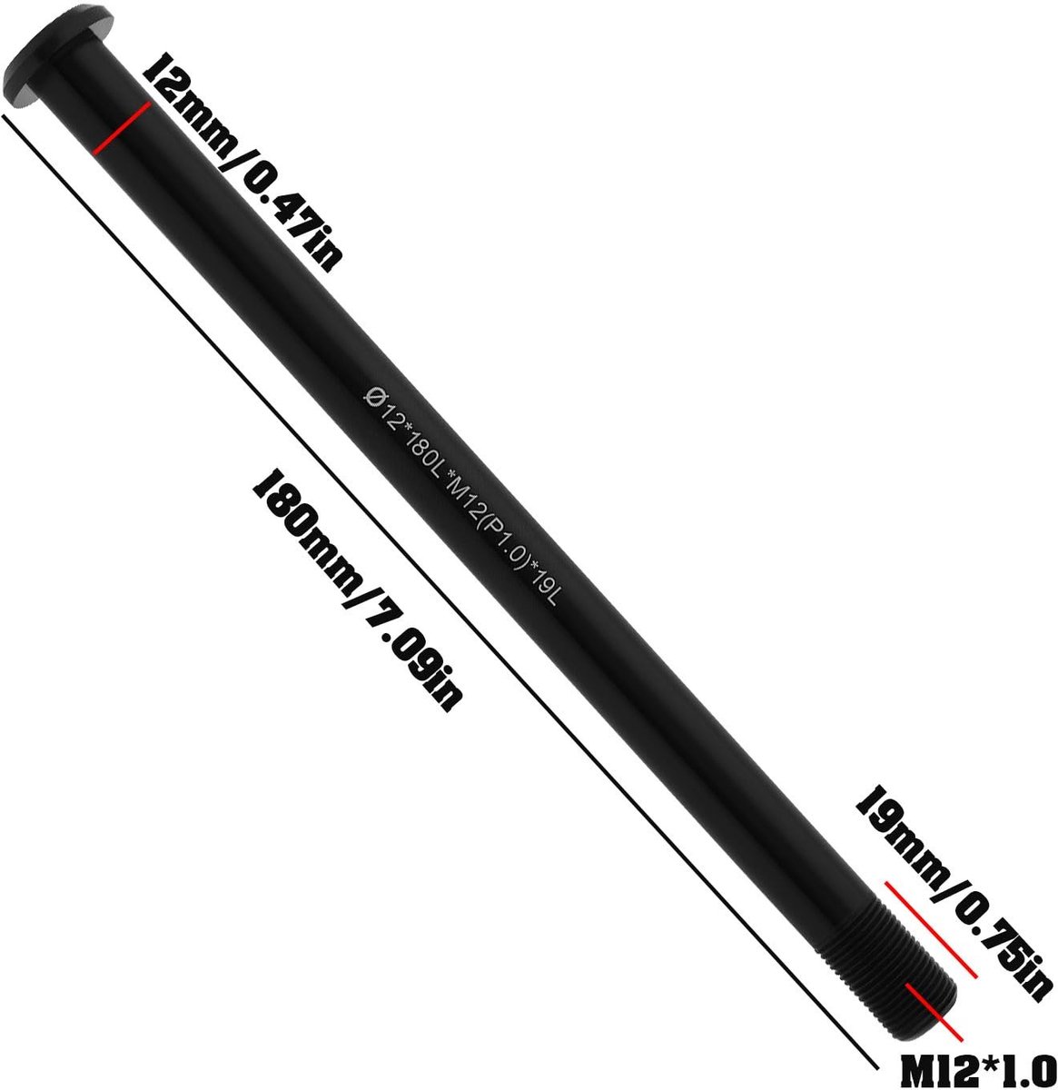 allecto thru axle lichtgewicht aluminium 12mm x 180mm duurzaam perfecte pasvorm versterkt geschikt voor vitus fietsen model met opt