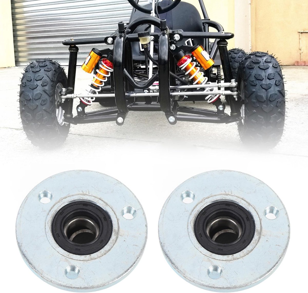 Allecto - Voorwielnaaf - Lagers - Staal - Verbeterde stabiliteit - Go Kart ATV UTV Quad Bike - Impactbestendig - Geschikt voor meerdere voertuigen ... Buitenspeelvoertuigaccessoire kopen online