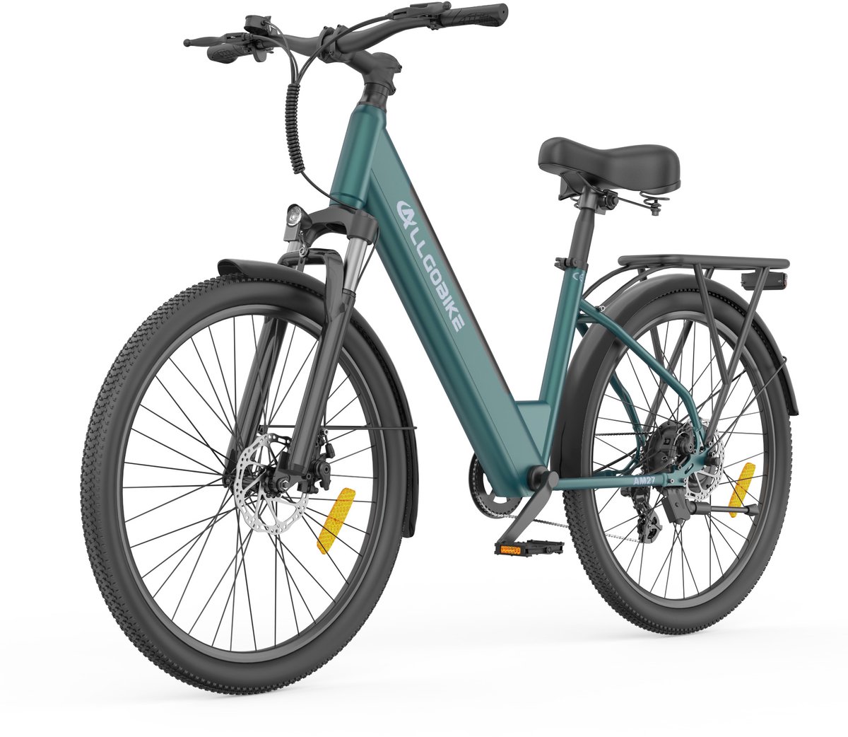 ALLGOBIKE AM27 27,5" Elektrische Fiets 250W 36V 15Ah - 7 Versnellingen - 50-100 km Actieradius - Stads- & Licht Offroadfiets - LED Display- Donkergroen Fiets (elektrisch) kopen online