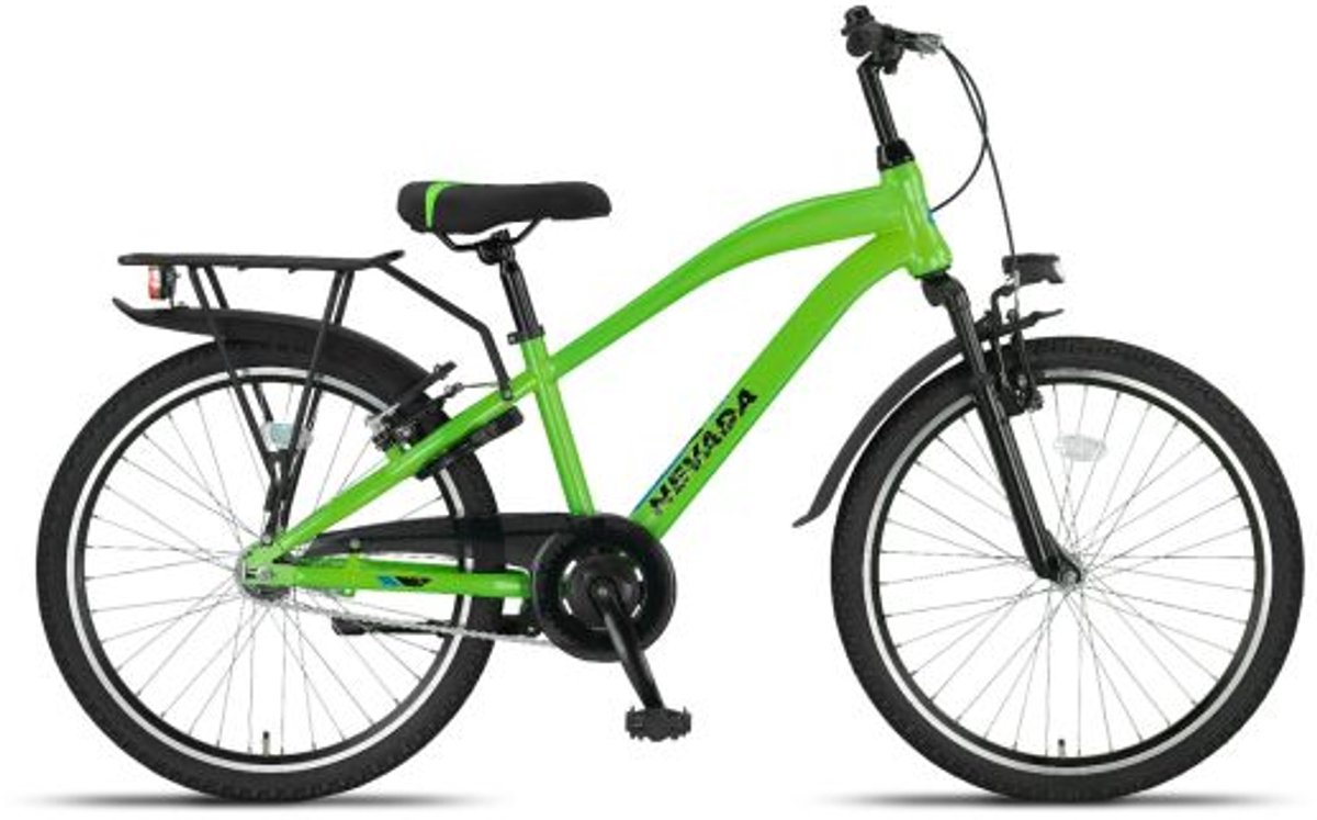 Altec Nevada - Jongensfiets 24 Inch - Kinderfiets voor 8 tot 12 Jaar - 130-145 cm - V-Brake + Terugtraprem - Neongroen Kinderfiets kopen online
