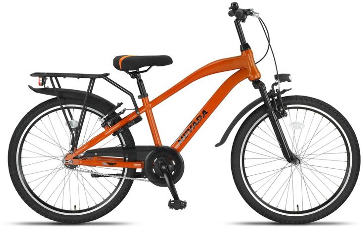 altec nevada jongensfiets 24 inch kinderfiets voor 8 tot 12 jaar 130 145 cm v brake terugtraprem neonoranje