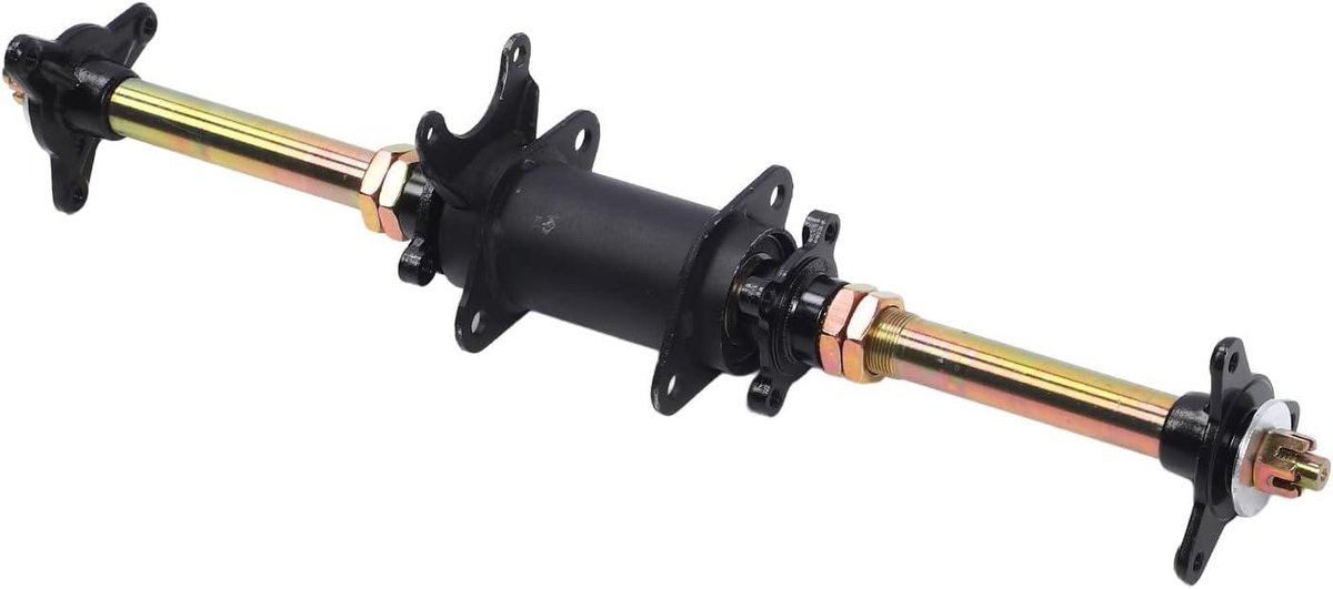 atv achteras kit go kart as voertuigen repareren gegalvaniseerde afwerking 610 mm lengte zilverkleurig