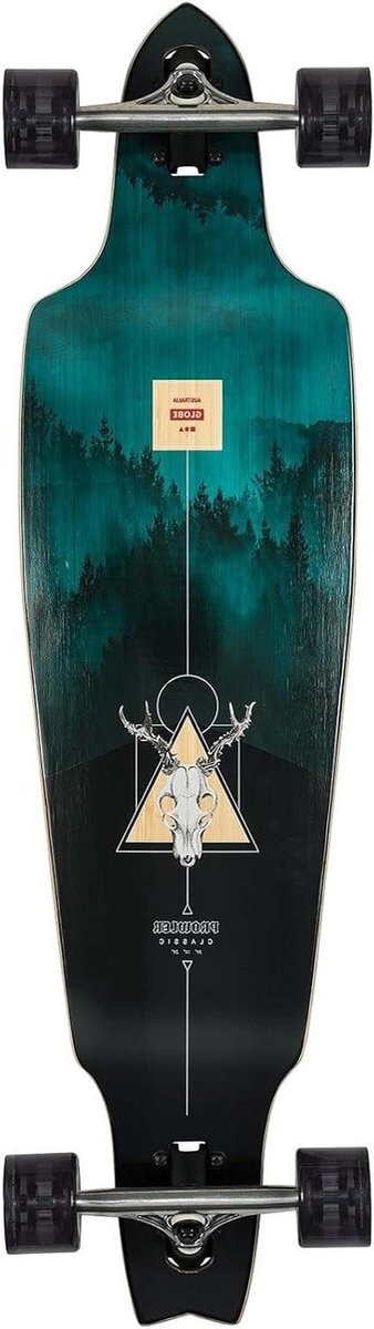 Bamboe skateboard - Cruiser board - Stad rijden - Compleet concave deck - 38 inch - Blauw Skateonderdeel kopen online
