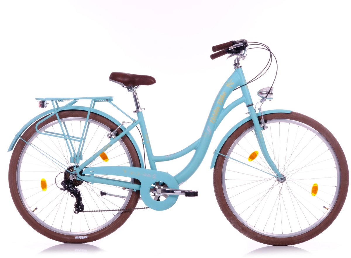 Berlin Bike Bella 2 28 Zoll 44 cm Dames 7-Gang V-Brakes turkoois Fiets kopen online