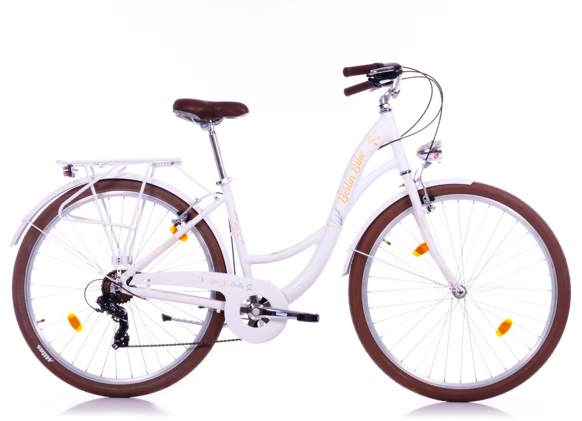 berlin bike bella 2 28 zoll 44 cm dames 7 gang v brakes wit