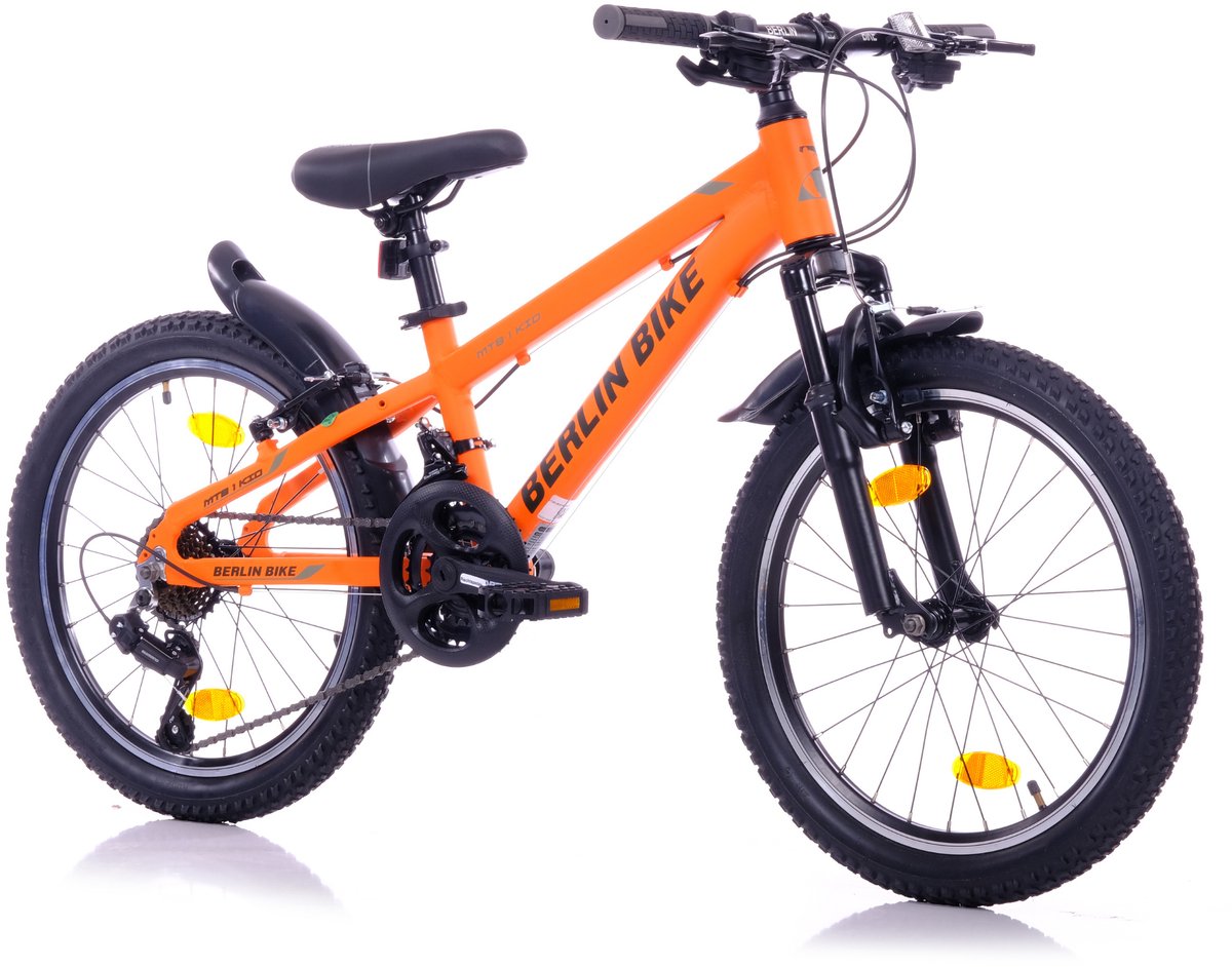 berlin bike mtb1 kids kinderfiets 20 inch 21 versnellingen kinderfiets voor 6 7 en 8 jaar 20 inch fiets voor jongens en meisjes oranje