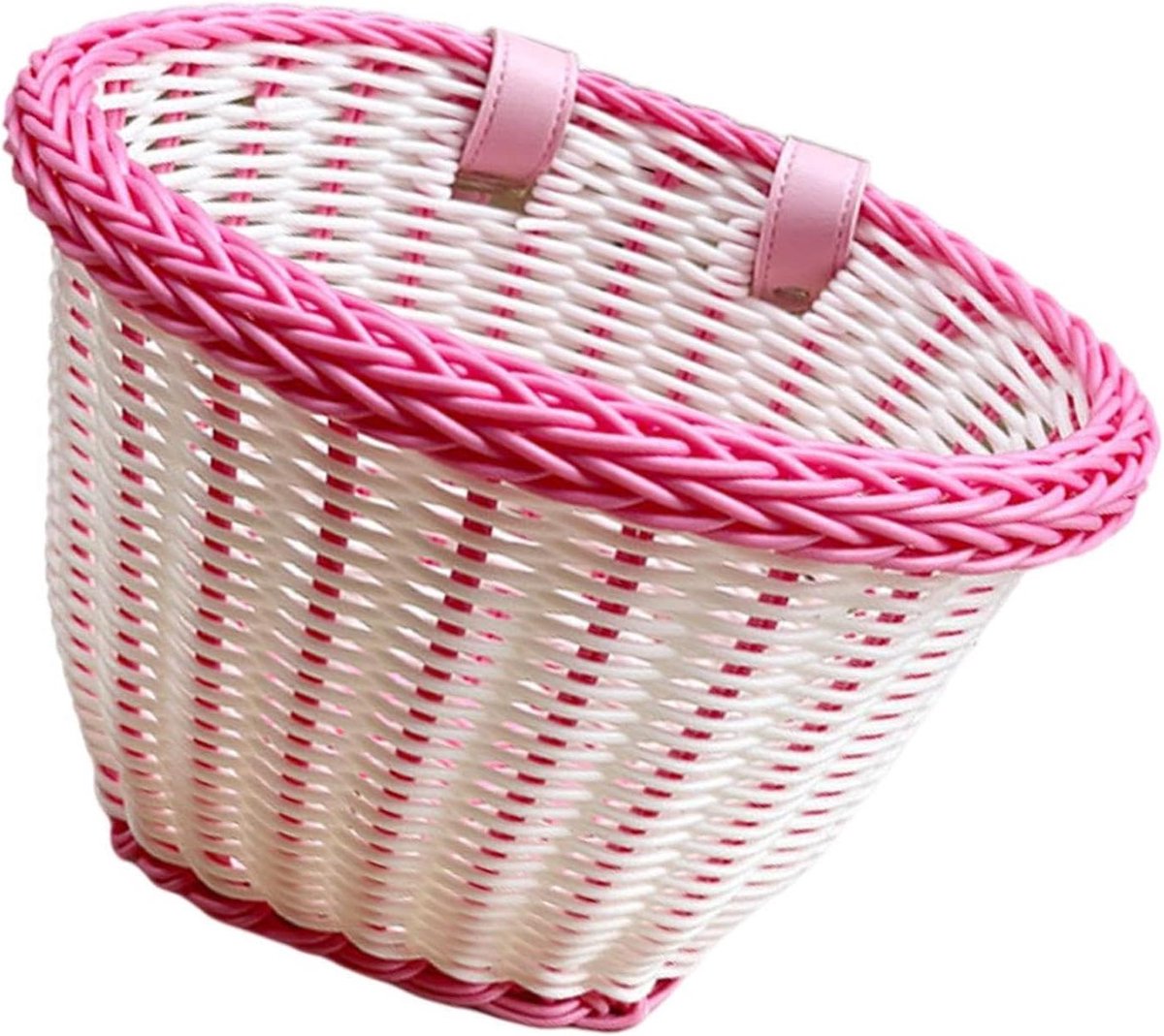 Bicycle Basket for Girls | D Shaped Wicker Bicycle Basket | Small Tricycle Baskets for Toddlers, Decorative Bicycle Accessories Set Kinderfiets kopen online