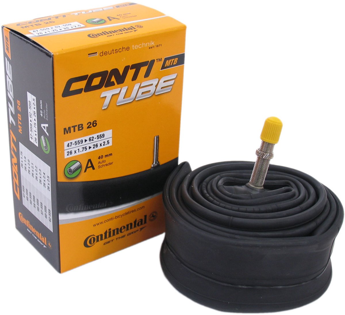 binnenband continental 26 x 1 75 2 5 47 62 559 av 40mm