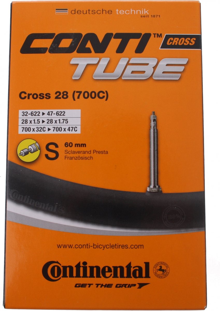 binnenband continental 28 cross 32 47 622 sv60mm ventiel