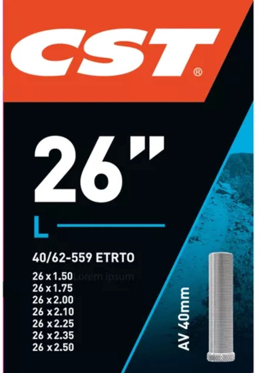 Binnenband CST AV40 26 x 1.50-2.50 / 40/62-559 Fietsband kopen online