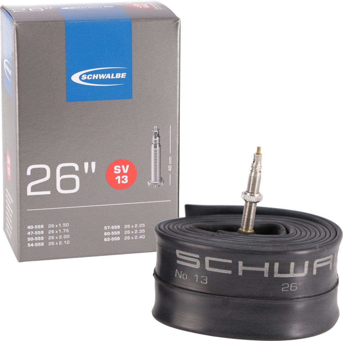 binnenband schwalbe sv13 26 40 62 559 40mm ventiel